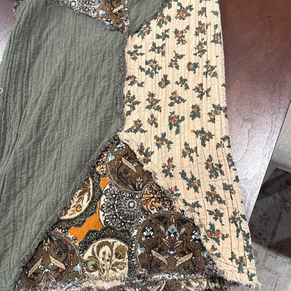 POL Olive Green Patchwork Wide Leg Pants - Picture 8 of 15